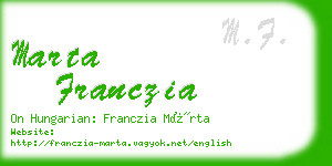 marta franczia business card